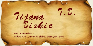 Tijana Diskić vizit kartica